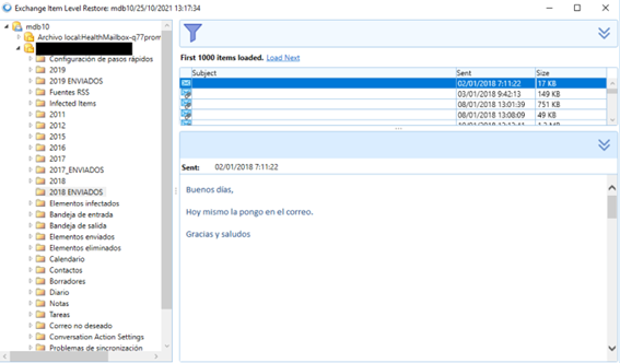 Captura de pantalla de Exchange Backup Plan Wizard