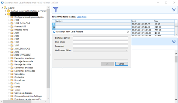 Captura de pantalla de Exchange Backup Plan Wizard