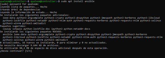 Pantalla de computadora mostrando una lista de texto organizada en formato vertical.
