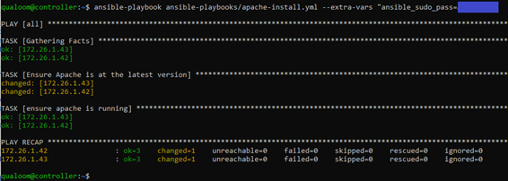 Captura de pantalla de la línea de comandos mostrando varios comandos y sus resultados en un fondo negro.