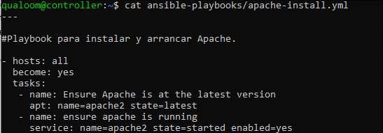 La línea de comandos se muestra en la terminal, con texto y símbolos que indican instrucciones del sistema.