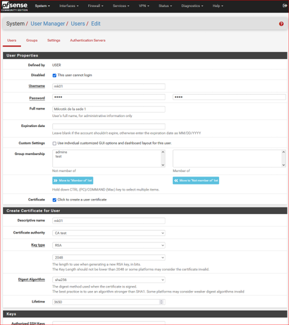 Página de configuración de la aplicación, mostrando opciones de personalización y ajustes del usuario.