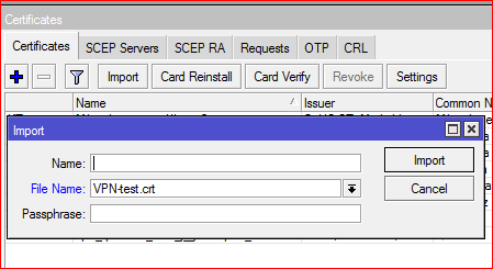 Captura de pantalla del asistente de certificados, mostrando opciones y pasos para generar un certificado.
