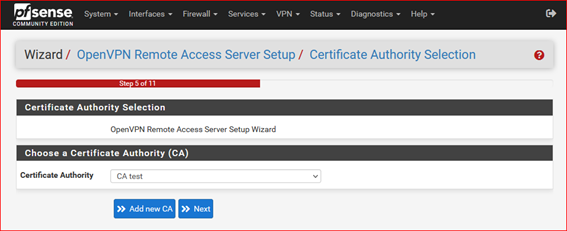Servidor de acceso OpenVPN, mostrando interfaz de configuración y opciones de conexión para usuarios remotos.