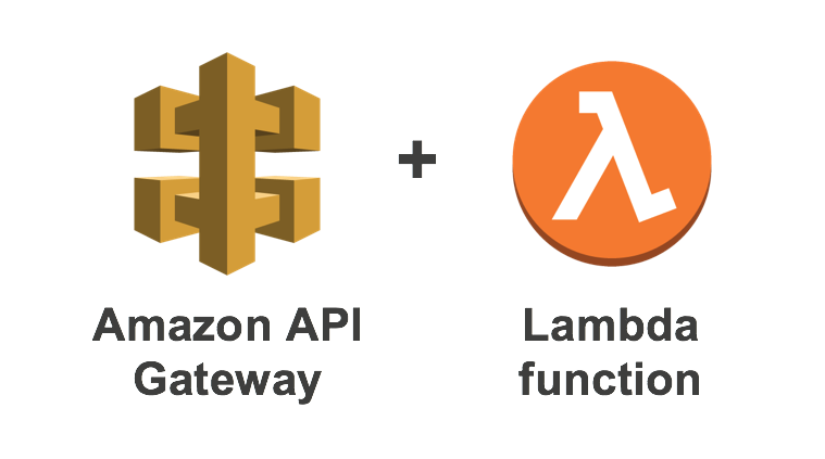 Logotipos de Amazon API Gateway y Lambda Function