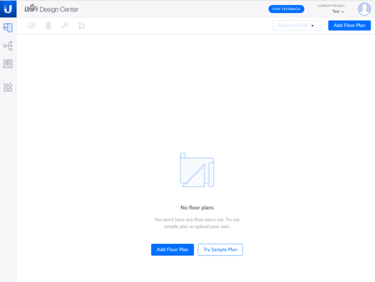 Pantalla de la plataforma de configuración de Unifi