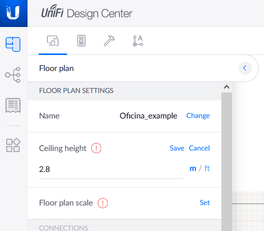 Pantalla de la plataforma de configuración de Unifi