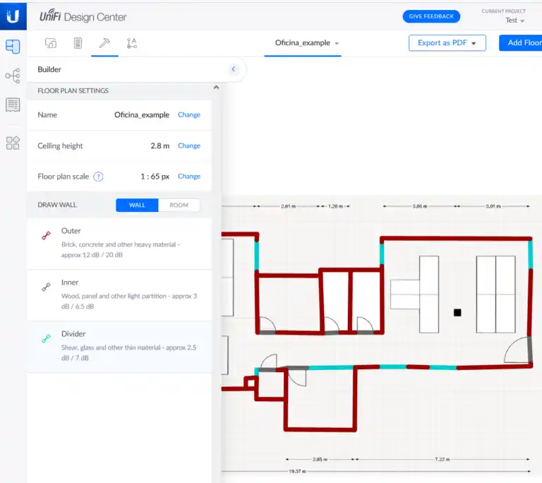 Pantalla de la plataforma de configuración de Unifi