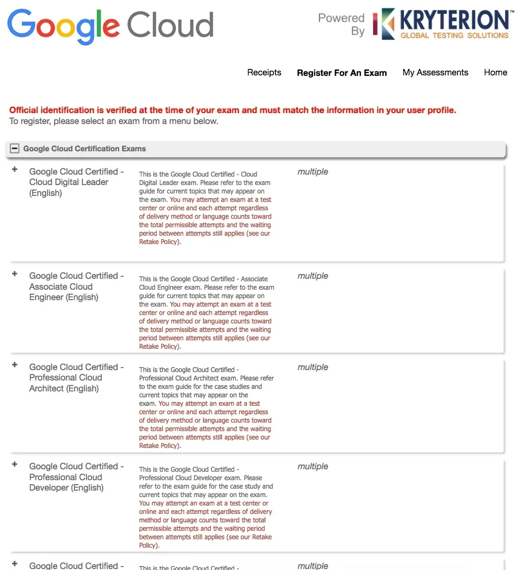 Resultados de búsqueda de Google Cloud mostrando diversas opciones y enlaces relevantes.