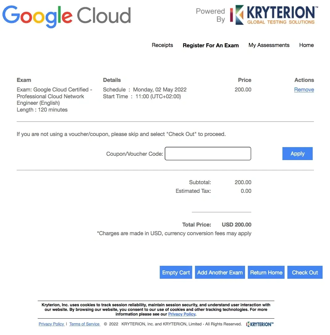 Factura de Google Cloud, mostrando detalles de servicios y costos en un formato digital claro y organizado.