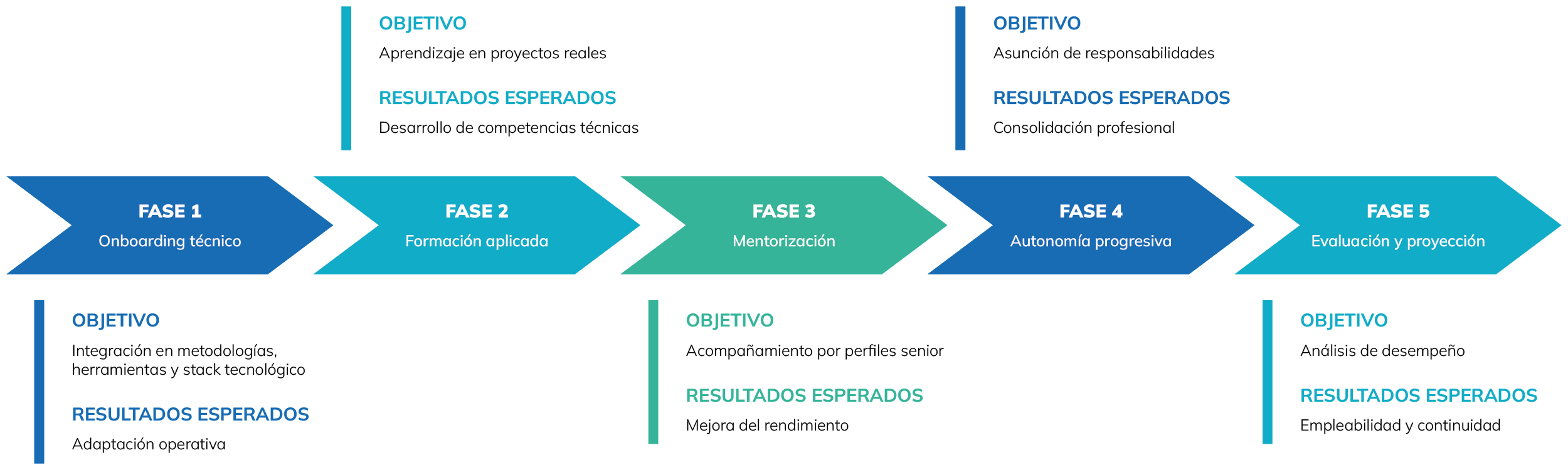 Fases del desarrollo profesional en Qualoom